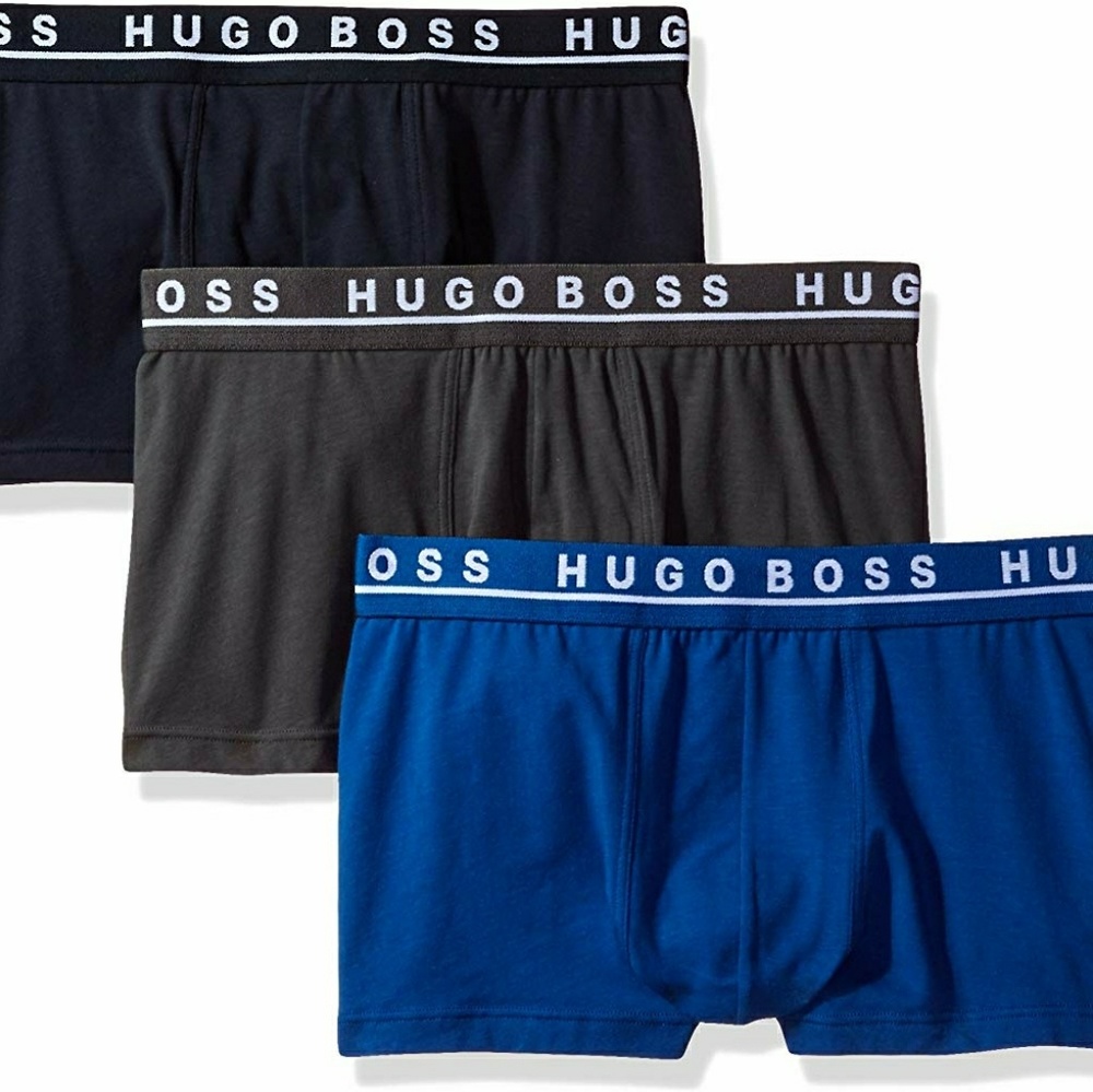 3 Pack Hugo Boss Cotton Stretch Trunks